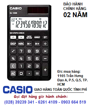 Casio NJ-120D, Máy tính tiền Casio NJ-120D loại 12 số Digits có CHECK 150 steps| ĐẶT HÀNG 